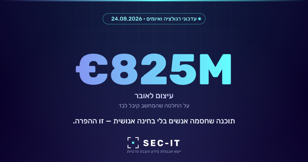 עיצום של 825 מיליון יורו לאובר על החלטה אוטומטית ללא בחינה אנושית — עדכון רגולציה SEC-IT